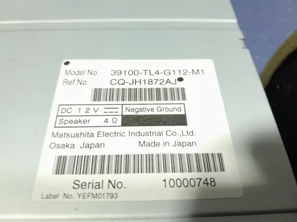 OEM 39100-TL4-G112-M1 Radio CD voor Honda Accord VIII image 9