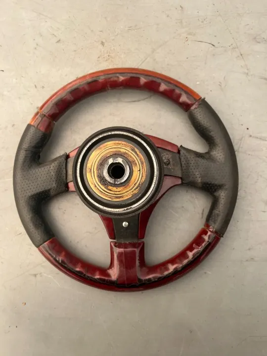 Honda Civic VII Ohjauspyörä OEM MEFJUU Puu & Nahka image 5