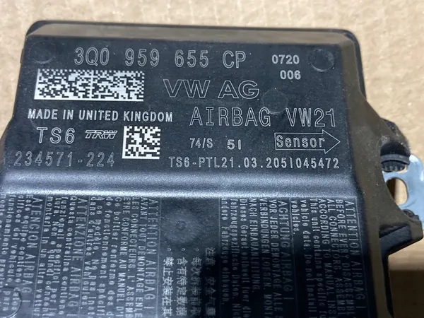 MODULE CAPTEUR AIRBAG VW SEAT SKODA image 2