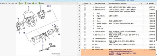 Steering Tape SAAB 9-5 Estate 1.9L 2007 OEM 12779964 image 6