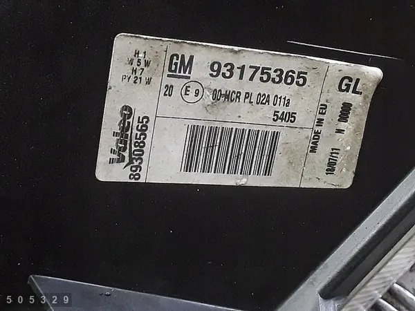 Faros delanteros Opel Meriva A 2005 93175365 image 8