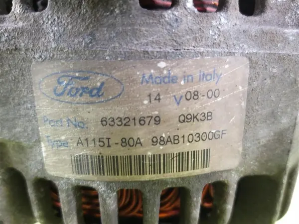 Vaihtovirtageneraattori Ford Focus Mk1 1998-2004 1.6 80A 633221679 image 2
