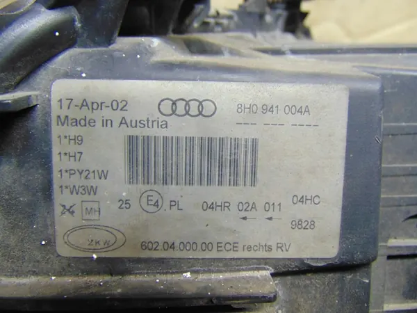 AUDI A4 B6 CABRIO Faro Derecho Delantero 8H0941004A image 6