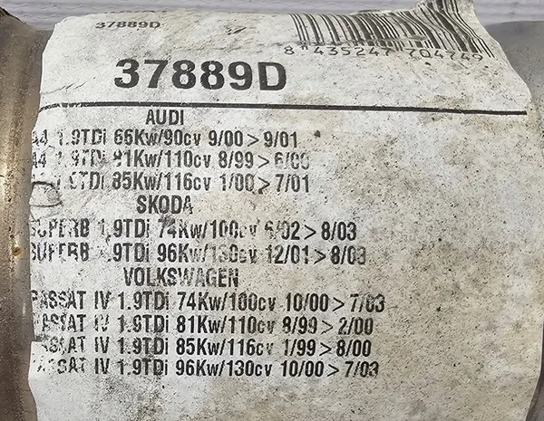 Catalisador VW Passat B5 Audi A4 A6 1.9 TDI image 2