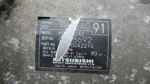 Compressore Aria Condizionata Mitsubishi Outlander II 2.2 HDI image 3