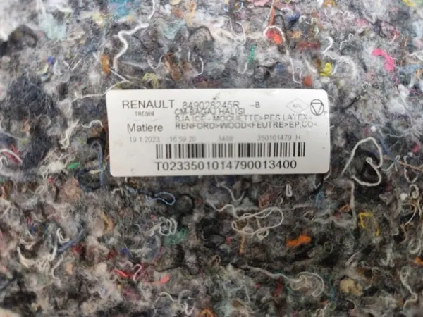 Tapete porta-bagagens Renault Clio V OEM 849028245R image 3