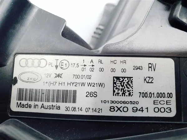 AUDI A1 8X0 Faro delantero izquierdo OEM image 9