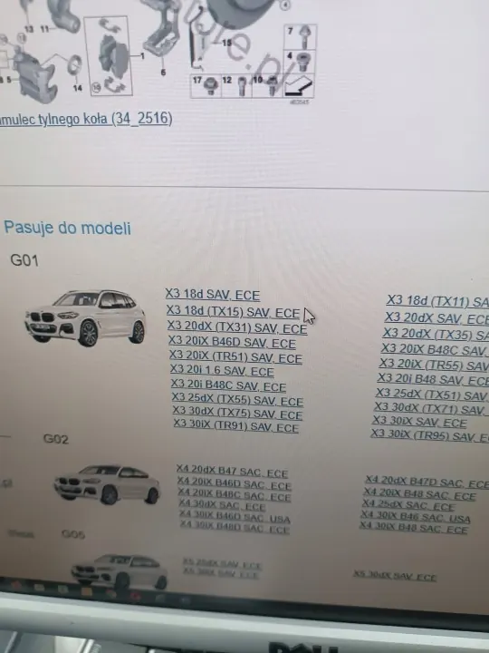 OEM 6885451 Taka jarrupalat BMW 5-sarja image 5