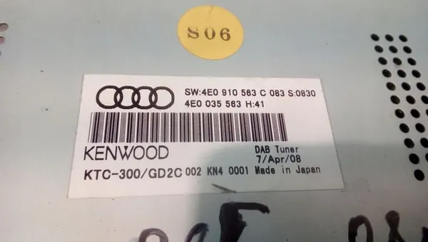 Audi A8 S8 D3 Besturingseenheden 4E0910563C image 4