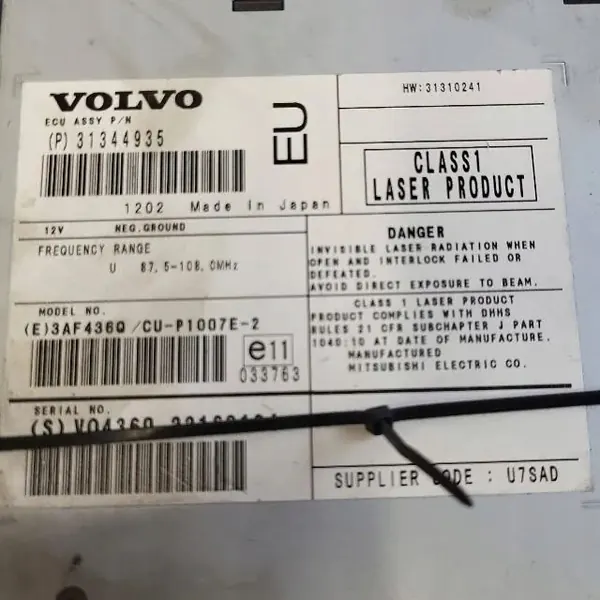 Trocador CD/DVD Volvo V50 OEM 31344935 - Usado image 6