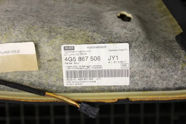 Ciel de toit Audi OE 4G5867506 pour A6 3.0L Diesel image 10