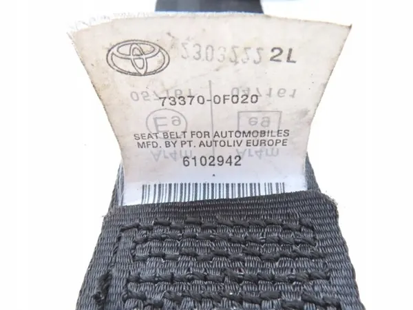 OEM 73370-0F020 takaistuin vasen turvavyö Toyota Verso image 3