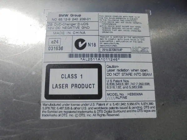 DVD-vaihtaja OEM 6512924023901 BMW X3 F25:lle image 3