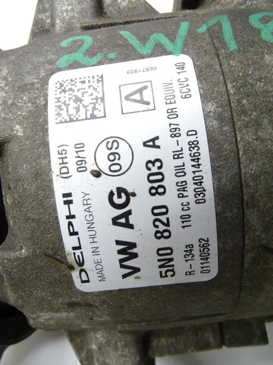 Compresor AC OEM 5N0820803A para VW 2.0 TDI image 7