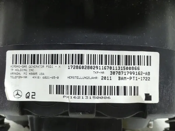 OEM 1728602802 Förarens krockkudde för Mercedes SLK W172 image 5