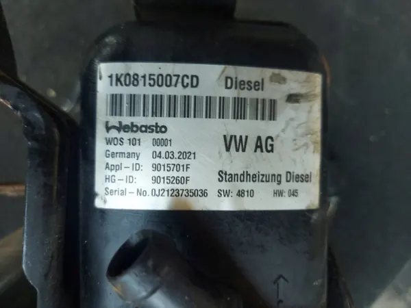 Standkachel Webasto VW Passat B6 1K0815007CD image 3
