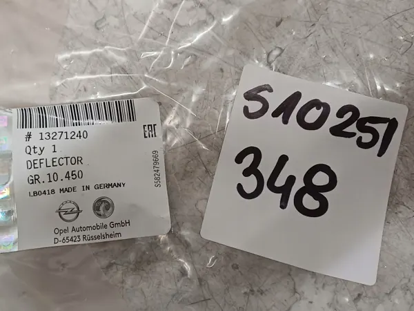 Déflecteur de porte avant droit Opel Meriva B OEM 13271240 image 4