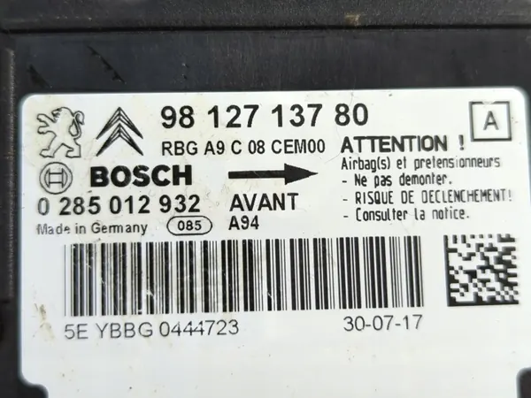 Airbag-moduuli OEM 9812713780 Peugeot 2008 2017 image 4