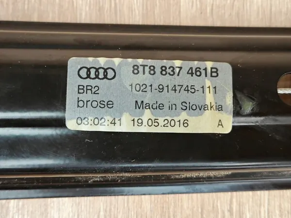 Mecanismo do motor da janela esquerda Audi A5 8T image 7