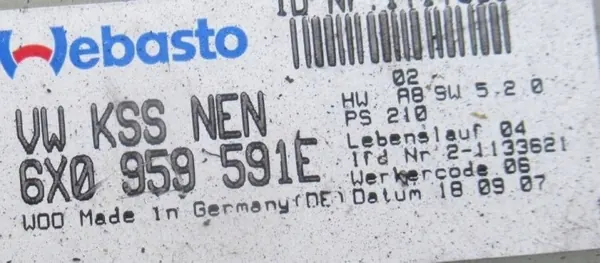 Skoda Schiebedachmotor OEM 6X0959591E - Gebraucht image 3