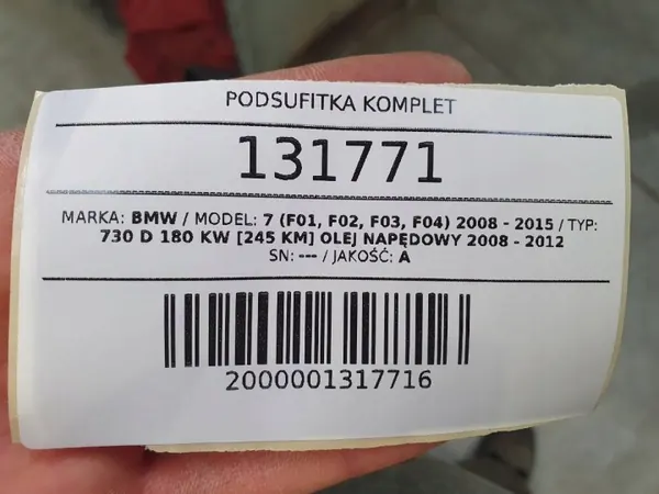 OEM AUST131771 Dachhimmel-Set mit Lichtern BMW 7 F01 image 7