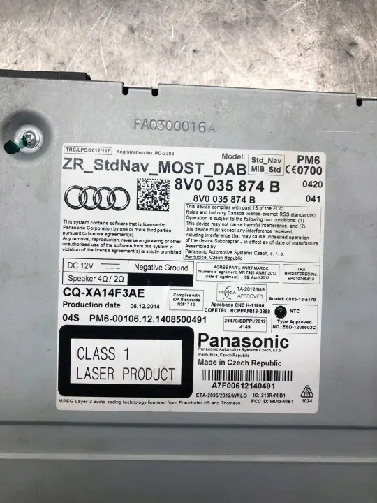 Multimediastation OEM 8V0035874B voor Audi A3 8V image 4