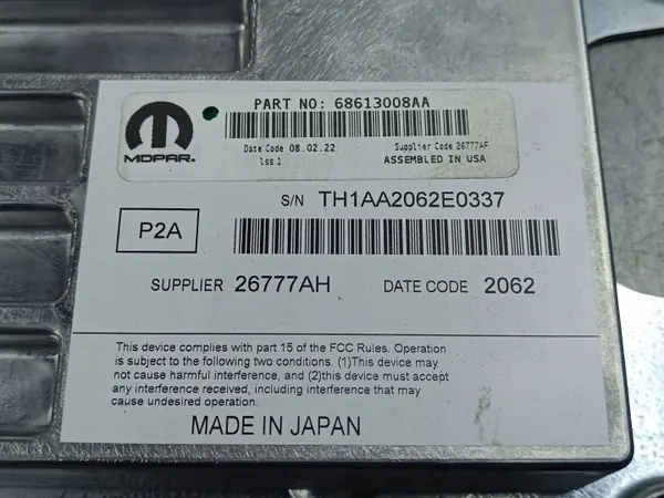 Jeep Grand Cherokee WL Versterker OEM 68613008AA image 6