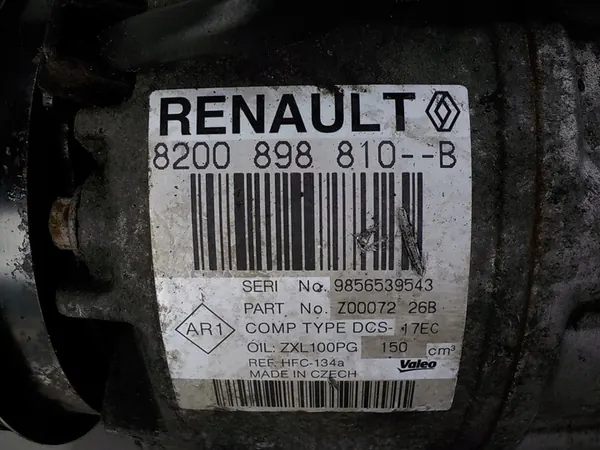 Compressore aria condizionata RENAULT LAGUNA III 1.5 DCI 8200898810 image 2
