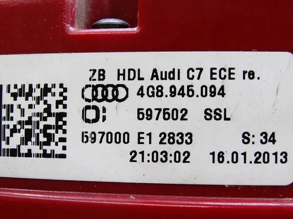 Lámpara Trasera Derecha Audi A7 4G8945094 image 8