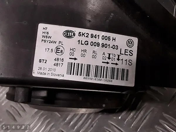Farol dianteiro VW Golf VI 2011 5k2941005h image 4