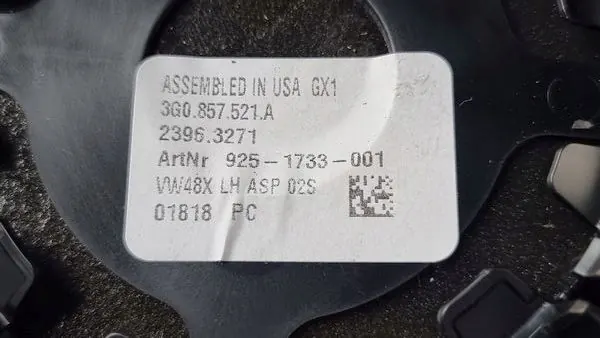 Vasen Laajakulmasivun Lasit Volkswagen Arteon Passat B8 OEM image 5