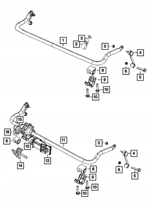 Stabilointitanko OEM 68533954AA Jeep Wrangler JL:lle image 3