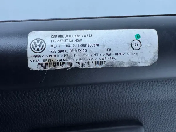 VW Golf 6 Farmari Tavaratila-rulla OEM 1K9867871A image 4