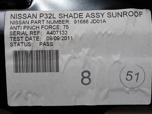 Motor Persianas Techo Solar OEM 91686JD01A Nissan Qashqai image 9