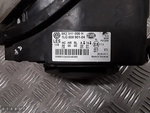 Farol dianteiro VW Golf VI 2011 5k2941006h image 8