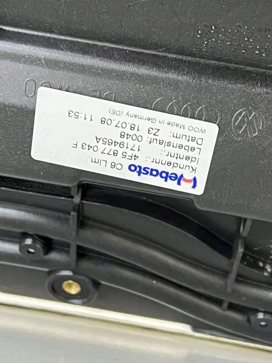 Toit ouvrant complet Audi A6 S6 C6 OEM 4F5877043 image 8