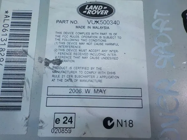 Radio Land Rover VUX500340 pour Range Rover Sport image 5