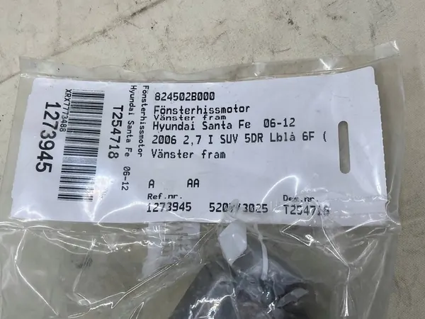 Fönstermotor Fram Vänster HYUNDAI SANTA FÉ II 824502B000 image 4