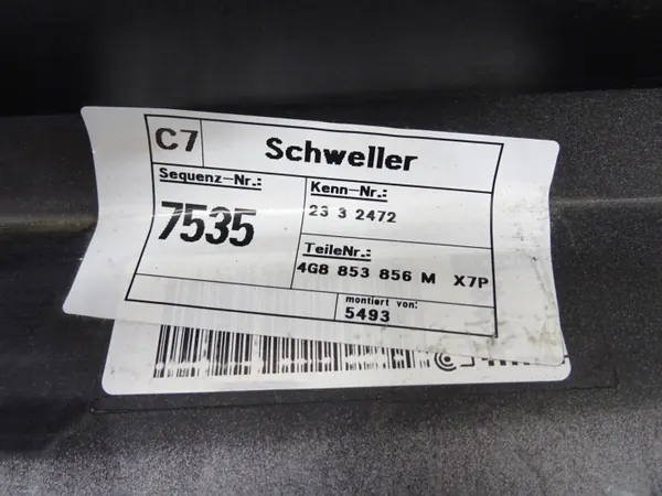 AUDI A7 C7 4G S-LINE Drempel rechts 4G8853856M image 5