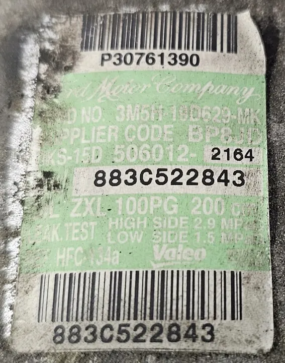Alkuperäinen Ilmastointikompressori Ford/Volvo - 3M5H-19D629-MK image 2