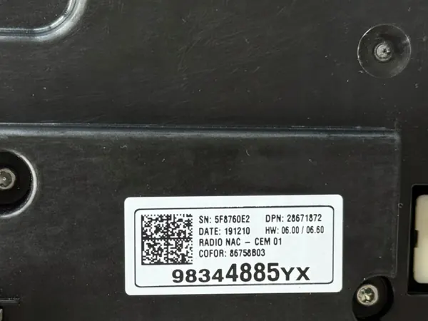 Pantalla de radio OEM 98344885YX para Opel Grandland X 2020 image 6