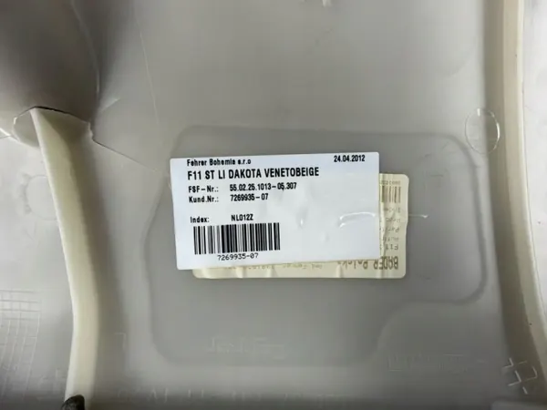 Bakre vänster armstöd OEM 7269935 BMW 5 F10 F11 image 8