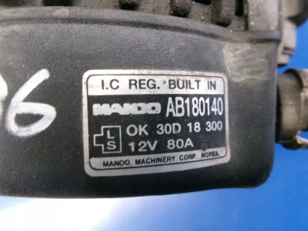 KIA RIO 1.3 Vaihtovirtageneraattori MANDO AB180140 80A OK30D18300 image 6
