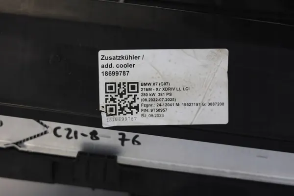 BMW Radiator OEM 5A5C817MWGK voor X5 X6 X7 G05 G06 G07 image 3
