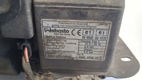Mazda 6 II GH Webasto Parking Heater Diesel 9006156C image 3