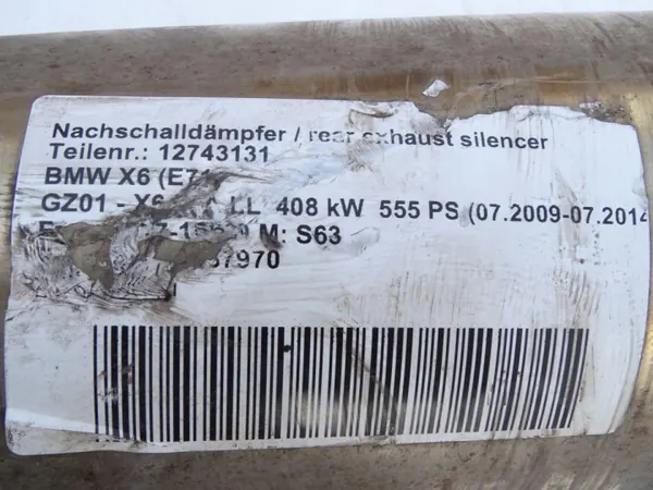 BMW X6 M Auspufftopf OEM 7590335 Gebraucht image 7