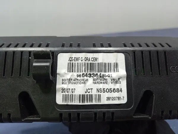 Peugeot Radio-Display OEM 9664336480 - Begagnad image 4