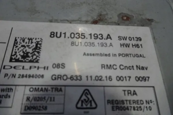 Unité Radio Navigation Audi Q3 8U OEM 8U1035193A image 3