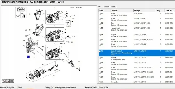 Tensor de Correa Alternador Saab OEM 55562864 image 6