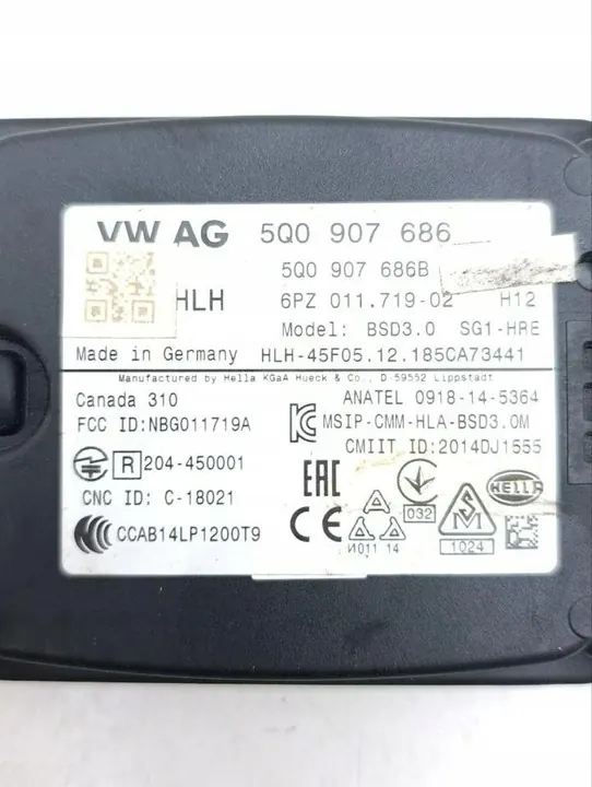 Döda vinkeln styrenhet Volkswagen ATLAS 2019 5Q0907686 image 8